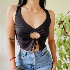 Norah Tank Top (Black) NWT Y2K Crop top